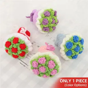 Handmade Crochet Mini Rose Bouquet, Creative Unique Gift for Valentine's Day, Christmas, Mother's Day, Anniversary Party, Birthday, Proposal