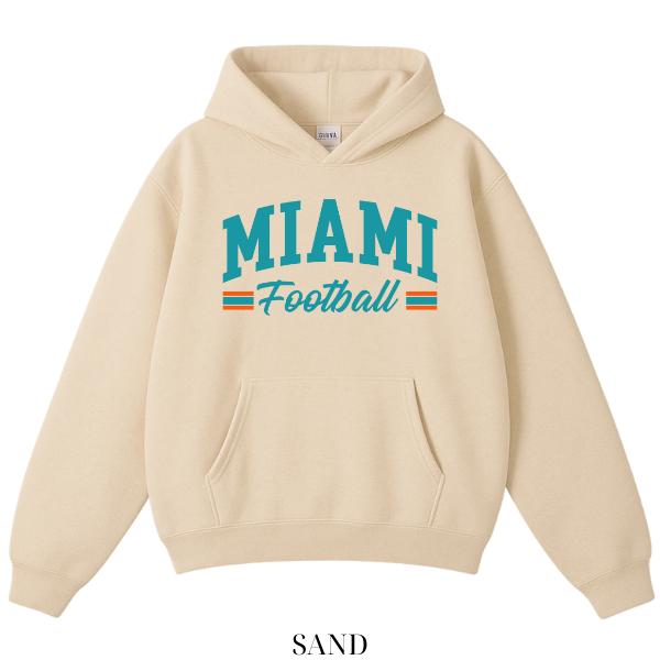 Vintage Miami Football Crewneck Hoodie, Miami Team Pullover Hoodie, Vintage Dolphi..n Hoodie, Dolphi..n Fan Apparel, Classic Miami Fan Pullover, Buffalo Miami Supporter Gift, Miami Football Long sleeve Hoodie
