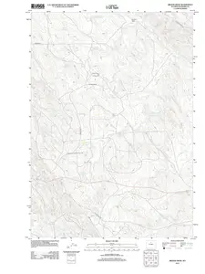 Broom Draw Wyoming USGS Topographic Quadrangle Map, 2012, 1:24000