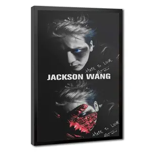 Jackson Wang "Hate to Love" Canvas Art Print, Dark Aesthetic K-pop Poster, Wang Jiaer Fan Merch Wall Decor for Living Room Bedroom