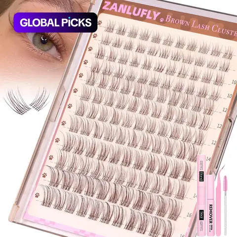 【Black Friday】132 Pcs Eyelash Extension Kit, Makeup Eyelashes Extension, Natural 8-16mm Beginner Friendly Lashes with Applicator, Glue, Tweezers and Remover, DIY Home Use Eyelash Extensions Kit #GLOBAL PICKS