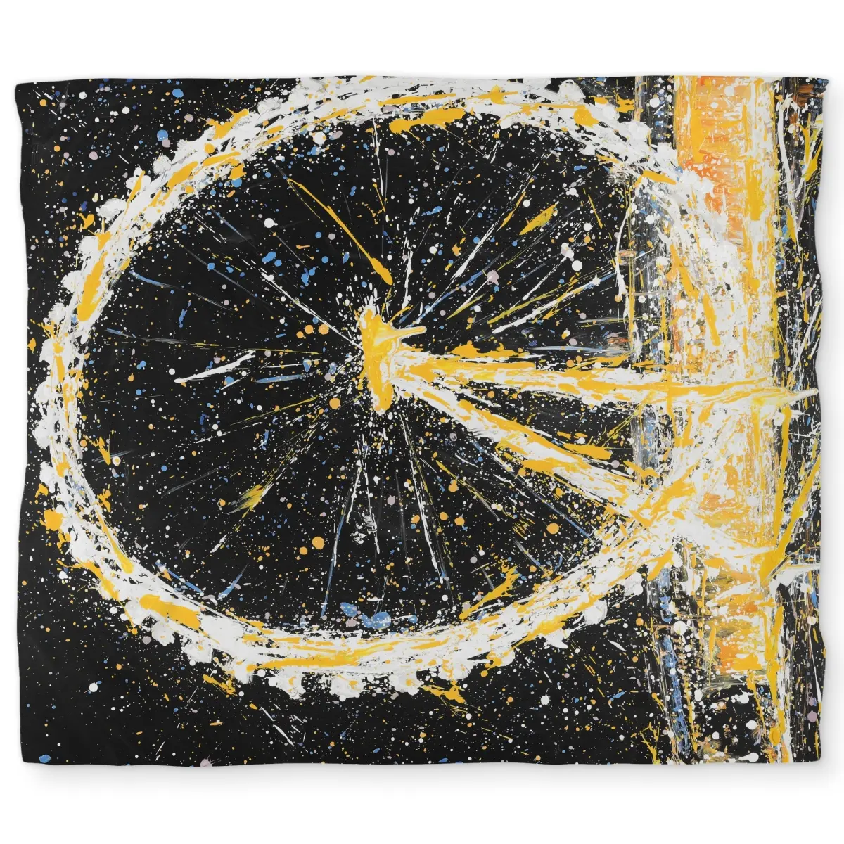 Begin Home Decor C1DCKSW0IAE3XP King Size Microfiber Face Duvet Cover - Abstract London Eye Print, Hobby Theme Bedding, Machine Washable Bed Covers for Home Furnishings