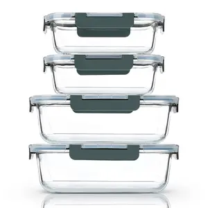 [80 Oz & 36 Extra Large Glass Food Storage/baking Containers Set With Lids  2 Pack 80 Oz(10 Cup)&2 (4.5 Cup) Airtight Container Microwave Oven Freezer And Dishwasher