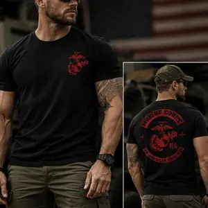 American Original Marine Corps T-Shirt, USMC Heritage Streetwear Style, Casual Patriotic Outfit Gift for Military Fans