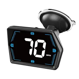 Car HUD Digital Speedometer for Car Head Up Display KM/H MPH Compass Direction USB Cable Plug & Play Over Speed Alert for All Vehicle
