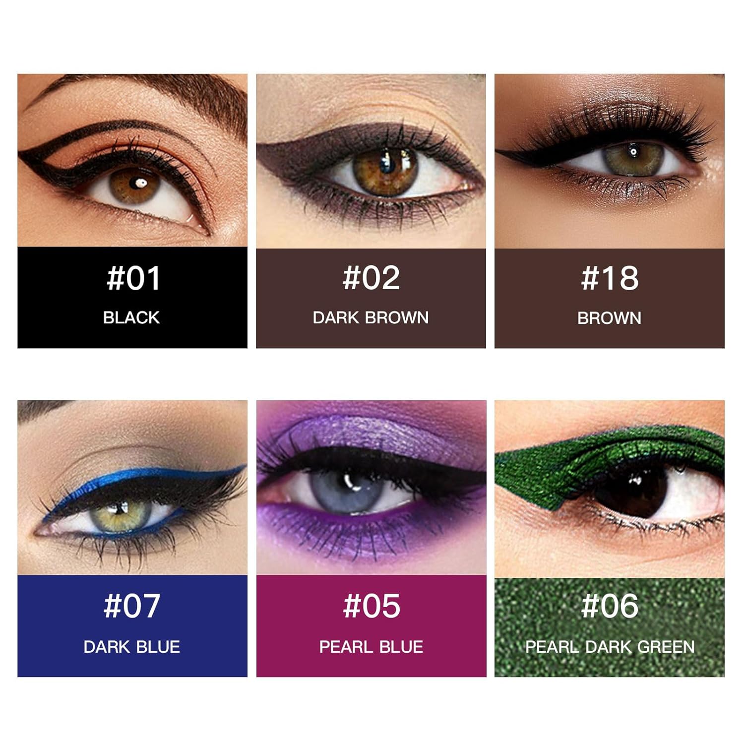 12 PCS Colorful Eyeliner Pencils Set, 2026 New Colored Metal Pearlescent Eyeliners , Smudge-Proof Colored Gel Liners for Women special gift
