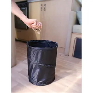 CAMCO Pop-Up Mini Trash Storage Can - Collapsible, Small Size Decorative Container for Baby & Maternity Room with Decorative Look