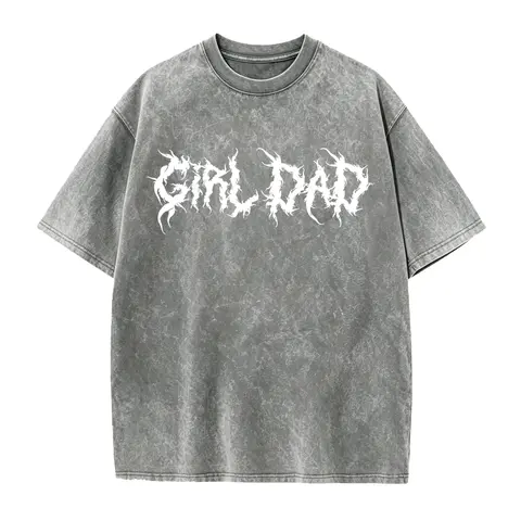 Lady's Soft Casual Short-Sleeve Smooth Seamless Plain Heavy Metal Dad-Girl Bond T-Shirt, Step Dad Fathers Day Gift Apparel