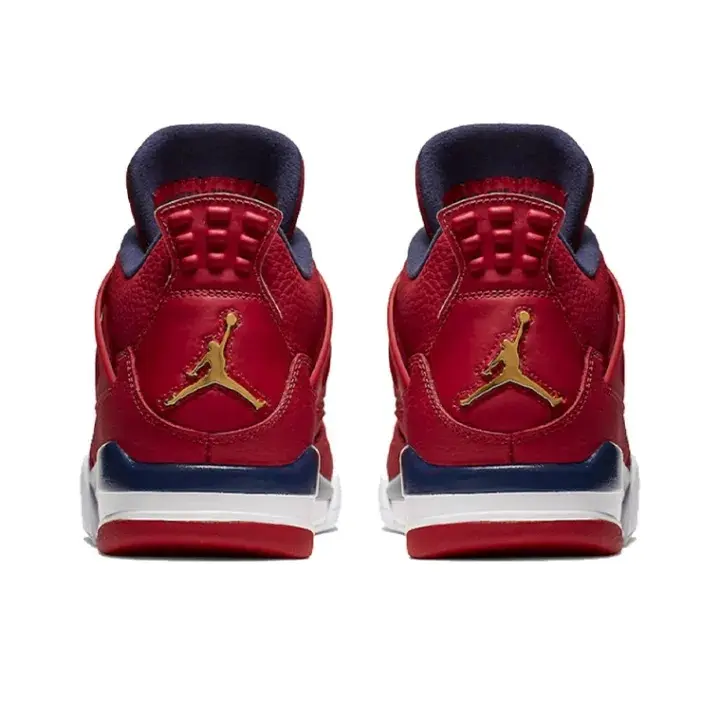 Brand New Sealed Unisex Red Navy Blue Pebbled Cow Leather Mid Top Retro Basketball Sneakers, Navy Metal Lace Lock Red Flat Laces White Rubber Midsole Breathable Mesh Side Panel Casual Street Sports Shoes With Original Shoe Box