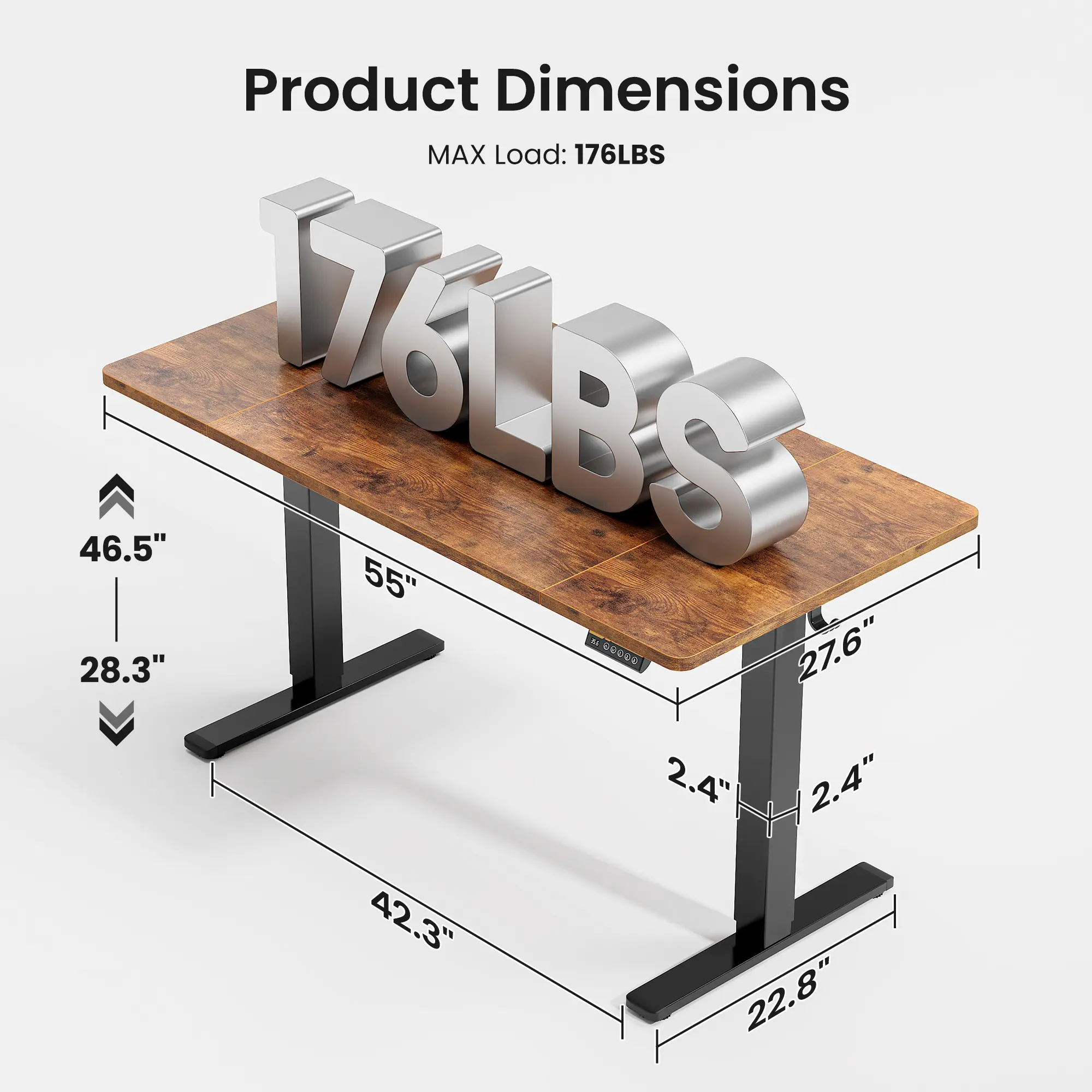 55 x 28 Rustic Brown