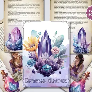 Create Your Own Crystal Magic Book, Modern Basic Guide for Crystal Enthusiasts, Birthday Gift, Holiday Present, Ritual Supplies
