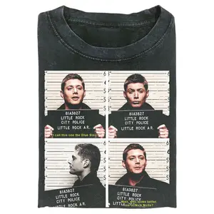 Supernatural TV Show Shirt, Dean Winchester Mugshot Funny Quote Tee Gift for Men, Gift for Women, Crew Neck Tee, Trending T-shirt