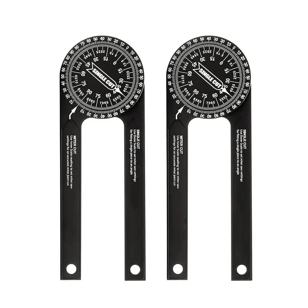 7 in Aluminium Misalignment Gauge - Rust-Proof Miter Saw Protractor with Precision Laser-Etched Scale, Versatile Inside/Outside Finder for Professional Carpentry Angle Measurement