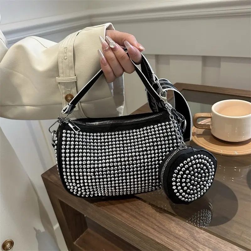 Midnight Royale Rhinestone Bag