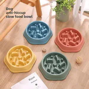 Large and Medium Dog Anti-Choke Pet Slow Feeder Bowl Cat Bowl Dog Bowl Golden Retriever Teddy Cat Dish Dog Dish Anti-Tip Bowl