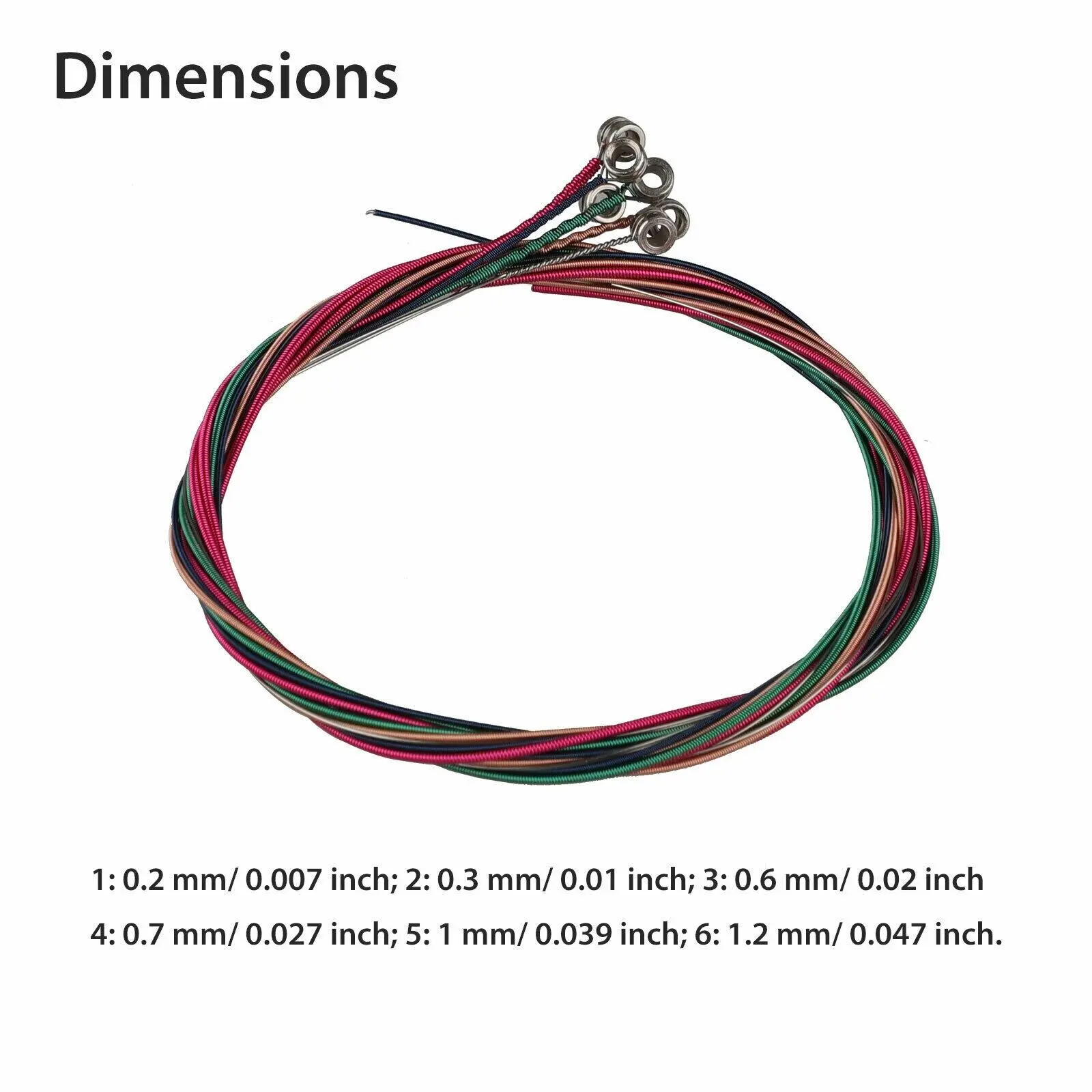 Acoustic Guitar Steel Strings, 3 Full Sets (6-Piece Each) for 1st-6th String Replacement (Guitars & Gear Accessories)