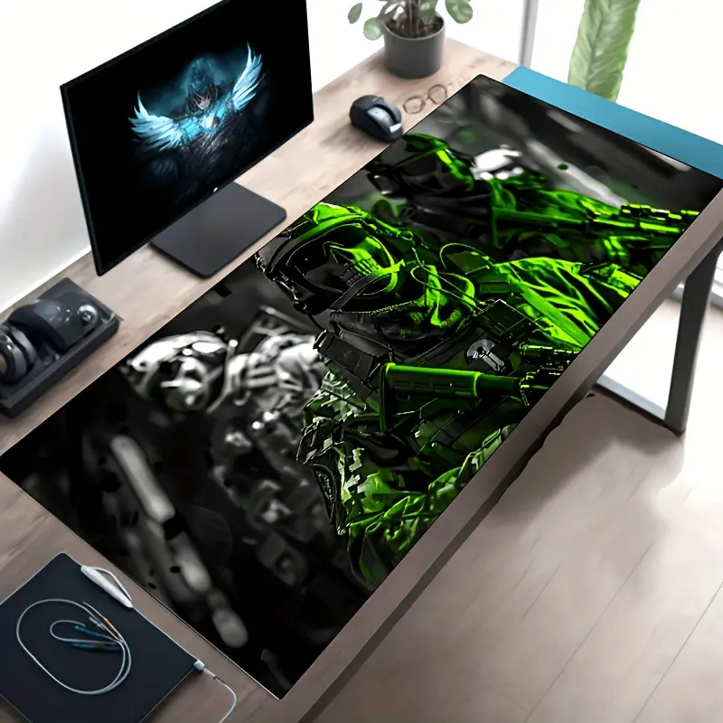 Extra-Large Special Forces Gaming Mouse Pad - Rubber Base Desk Mat, Stitched Edges, Oblong Pad for Office & Esports Computer Accessories