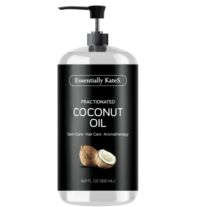 Fractionated Coconut Oil- Lightweight, Non‑Greasy Skin & Massage Oil for Soft, Silky Feel – 100% Natural, A Very Long-Lasting Glide, Fast‑Absorbing Personal Care Oil, No Scent, 16.9 Fl Oz (500ML)