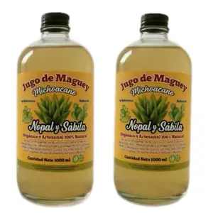 2x Extra Large 1,000ML Jugo De Maguey - Aloe Vera Antioxidant Healthcare Dietary Vitamin Edible Supplement