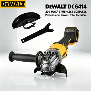 DEWALT DCG414 20V 125mm Brushless Angle Grinder Compact Ergonomic Body For Confined Space Grinding Metal Processing And Daily Workshop Maintenance Ideal For Construction Workers Mechanics And Industrial Repair Tasks machine power tool