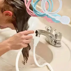 Multi-Function Faucet Extender with Shower Head, 51.57 Inch Total Length, Easy-To-Use Hair Washing Adapter, Home Bathroom Decor, Bathroom Shower Equipment