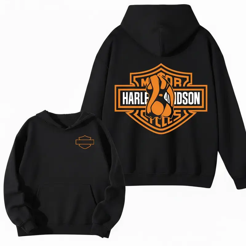 Barley Chick Biker Style Hoodie, Vintage Motorcycle Graphic Hoodie, Skull Rider Streetwear, Unisex Biker Apparel, Menswear, Gift For Him Husband