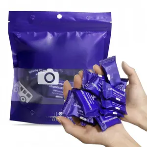 Disposable Face Cleaning Towel, 30pcs/set Portable Compressed Facial Cleansing Towelettes, Compact Facial Skin Care Tool for Travel Camping Hiking Outdoor