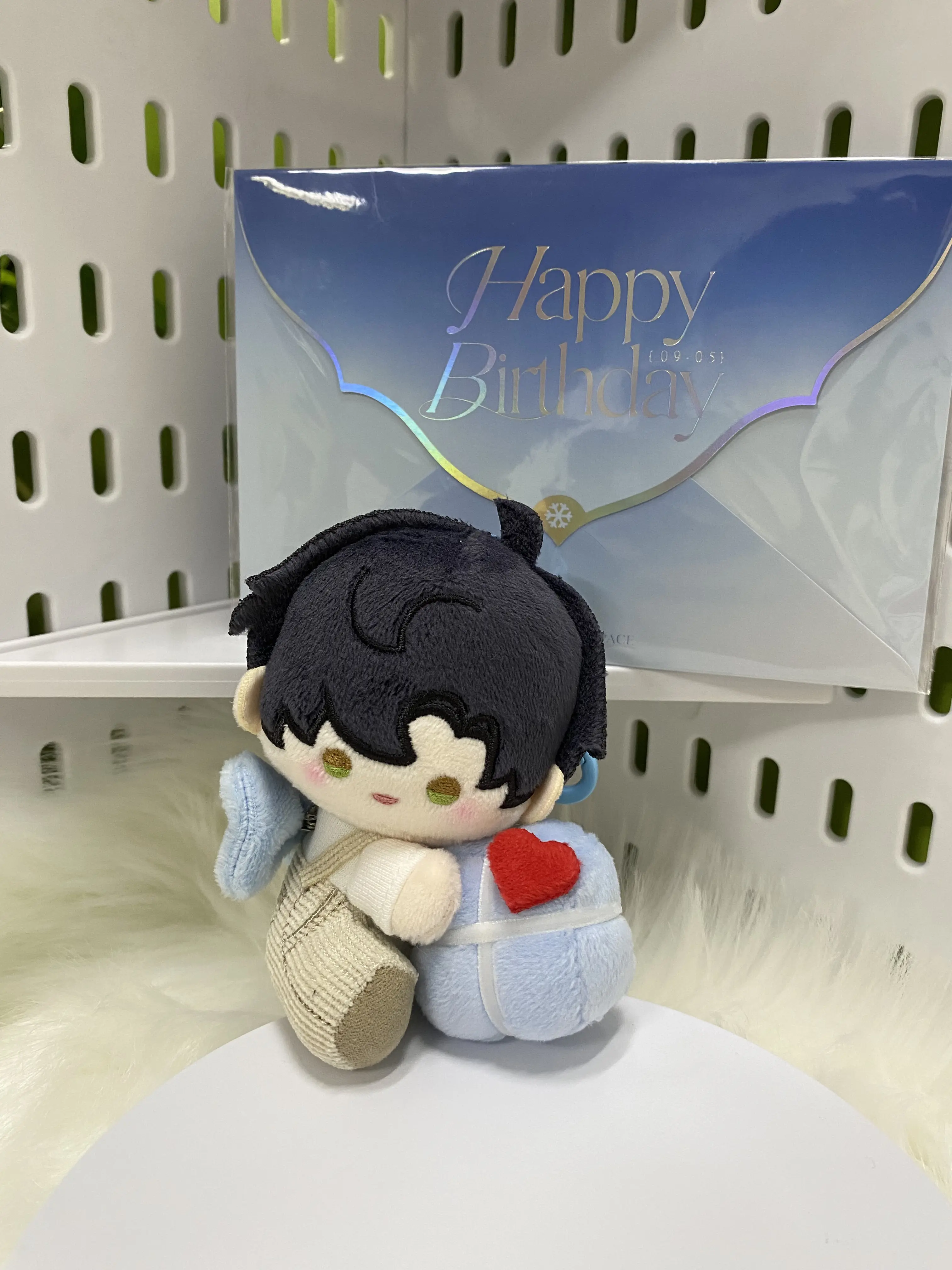 Zayne Doll Keychain for Love and Deepspace Fans, Chibi 2025 Birthday Edition with Letter Set, Cute Heart Accessory & Gift Idea, Birthday Gift Ideas, No, Alphabet, Heart Badge, Unisex Gift