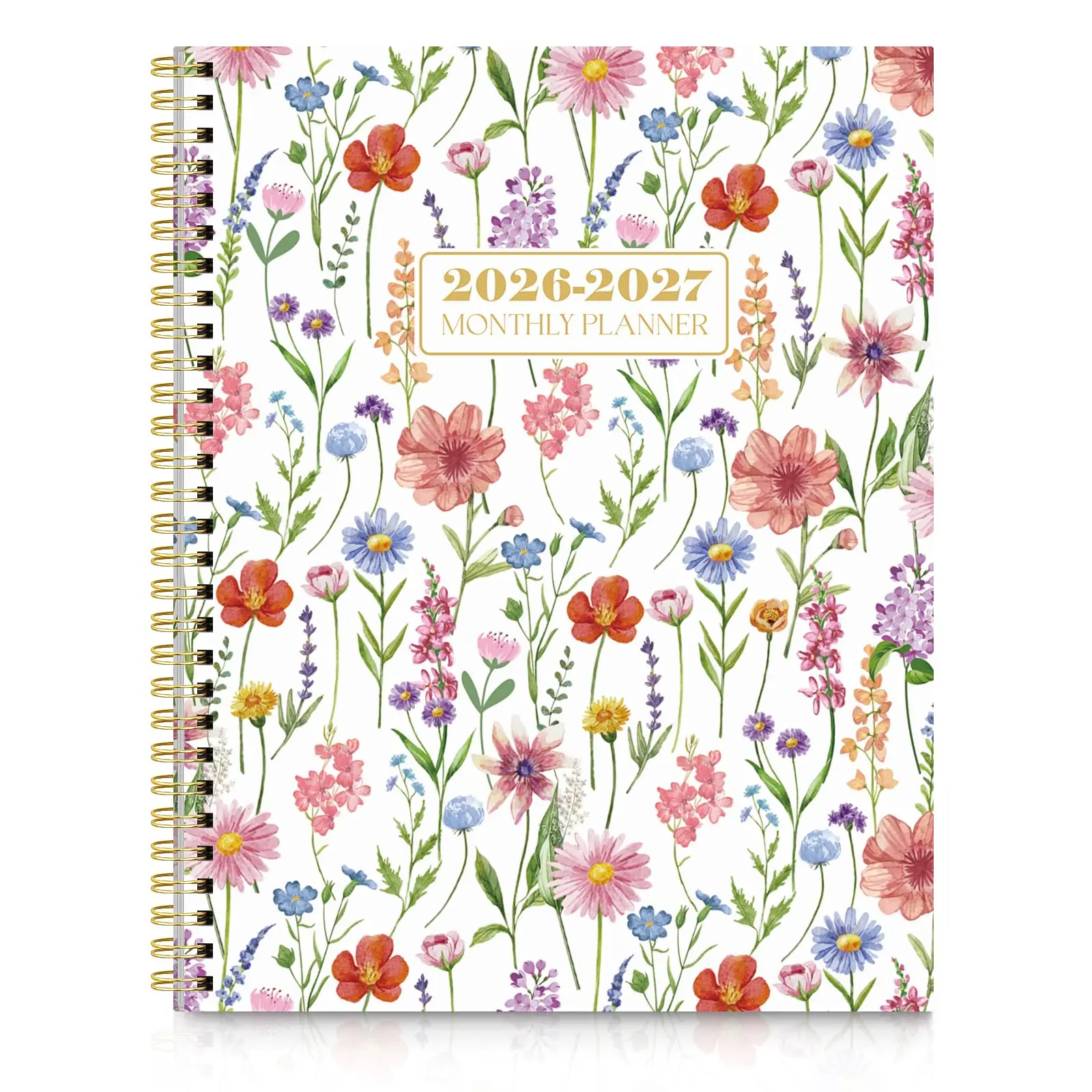 SKYDUE 2026-2027 Monthly Planner, 24-Month B5 Spiral Planners with Durable Waterproof Cover, 7.5"x10" Stylish Organizer for School Use