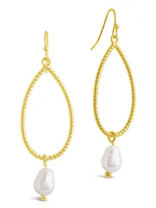 Elyse Pearl & Oval Drop Dangle Earrings