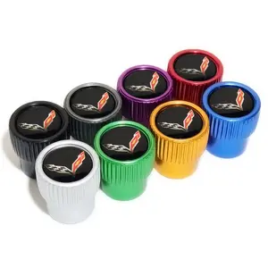 4pcs Gearwheel Style Universal Fit Chevrolet C7 Car Wheels Tire Air Valve Caps Stem Dust Cover 8 Colors