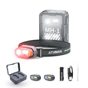 MH1 Motion Sensor Headlamp - Ultra Bright Hands-Free High-Lumen Flashlight, Multifunctional Adjustable for Camping, Running