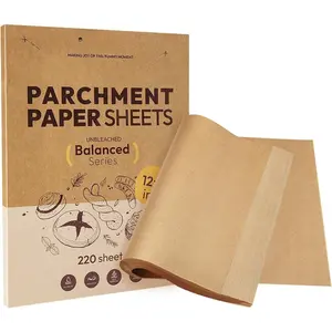 220 count  Paper Sheets, 12x16 Inches Unbleached Baking Paper Non-Stick for Gently Baking, Pre-cut  Paper Suitable for Baking, Cooking,Air Fryer [Balanced Series]