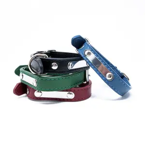 Adjustable PU Leather Collar for Pets - Heavy-Duty Dog Collar for Small Dogs, Medium and Large - Adjustable Size
