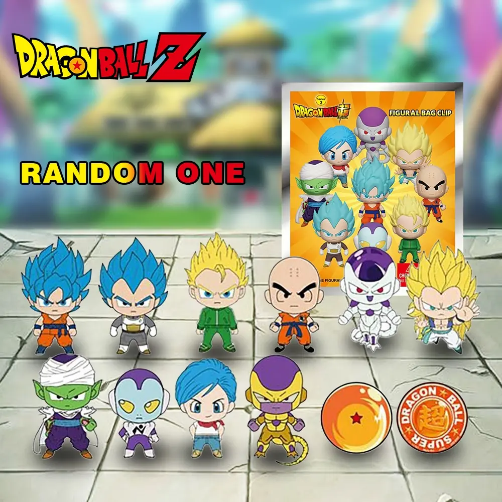 1PC Dragon Ball Officially Licensed Dragon Ball Blind Bags Blind Box Merch Figurine Anime Cool Keychains Keyring Mystery Random One Anime Figures of Super Saiyan Vegeta Goku Figures PVC Collection Model Bag Hangings Collectible Souvenir for Fans