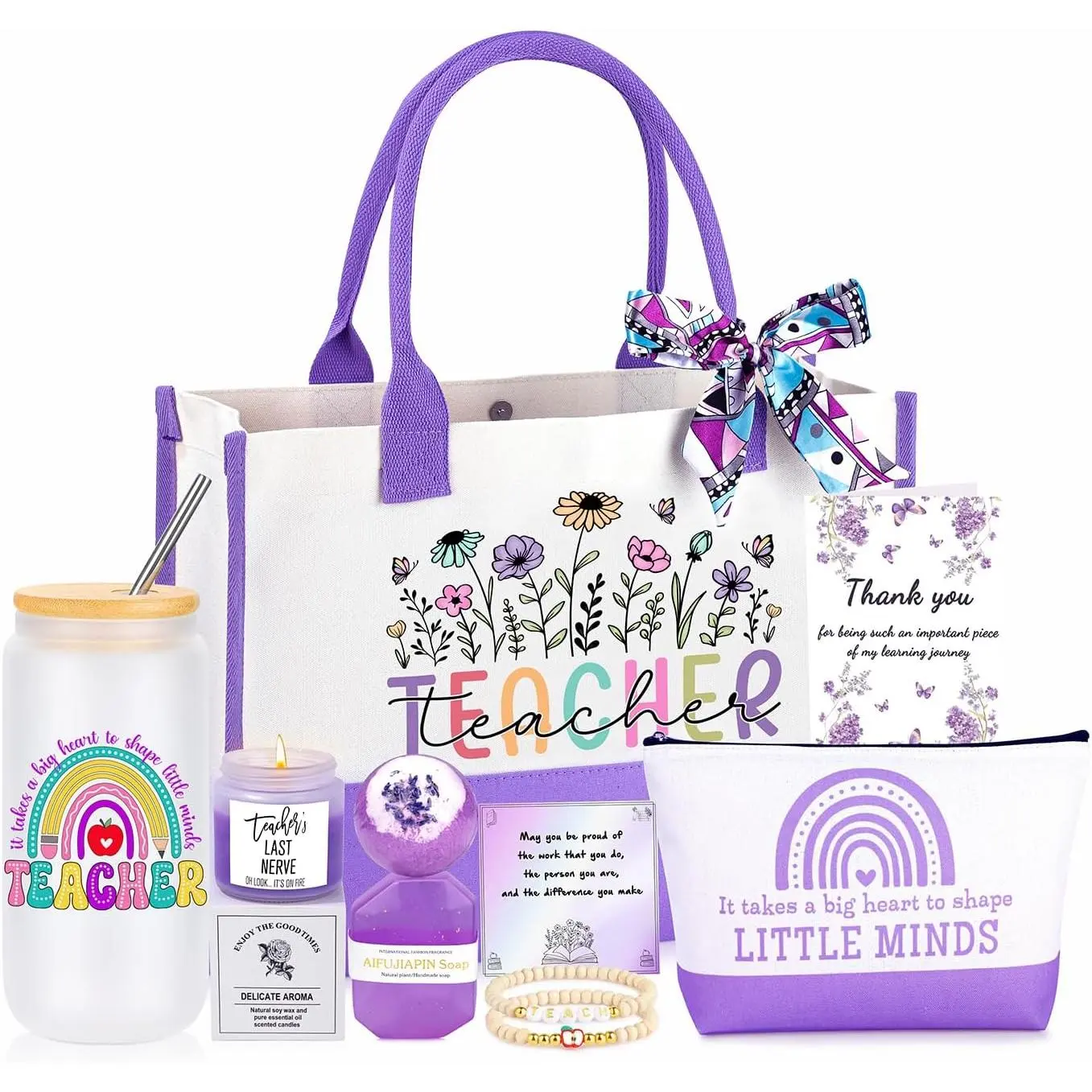 English 9-Piece Synthetic Office Stationery Set - Female Teachers' Thank-You, End-of-Year Appreciation Gifts from Students