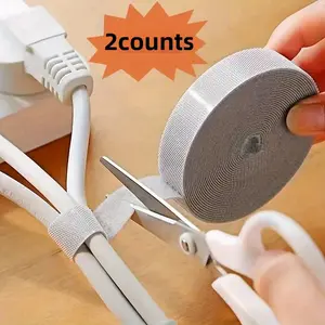 Reusable  Cable Tie, 2 Counts Durable Cable Organizer, Adjustable Cable Management Tie for Home & Office, Office Stationery Supplies