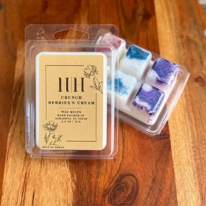 H|H Crunch Berries N’ Cream 2.5oz 71g Scented Wax Cubes for Home Fragrance Hand Poured in Sarasota,FL