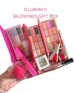Valentines Maekup  Day Gift Box, full size products, eyeshadow, lip gloss, lipstick, full makeup set