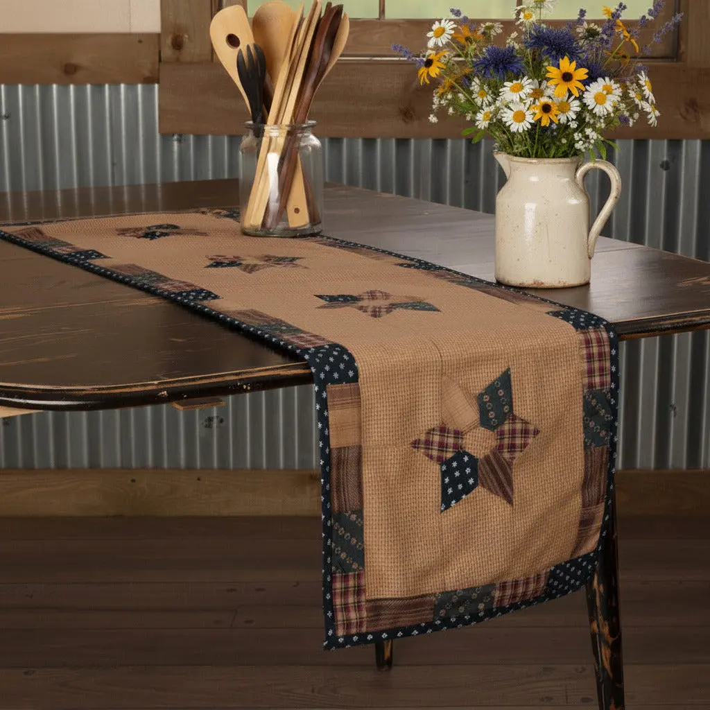 Traditional Cotton Primitive Patchwork Table Runners - Stripe, Star, Plaid Patterns - Multi-Size Household Kitchen Linens Soft Furnishings for Table Decor