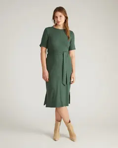 TravelKnit Belted Dress - Conifer