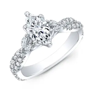 Tulip Marquise Engagement Ring