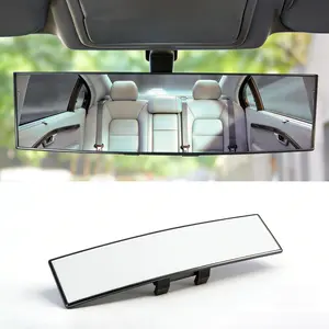 Car Rearview Mirror, 11.8 Inch Panoramic Wide Angle Anti-Glare, Clip on Auto Rear View Mirror, HD Clear Convex Surface, Car Interior Accessories Universal for SUV, Truck, Van, Vehicles SpringStatements