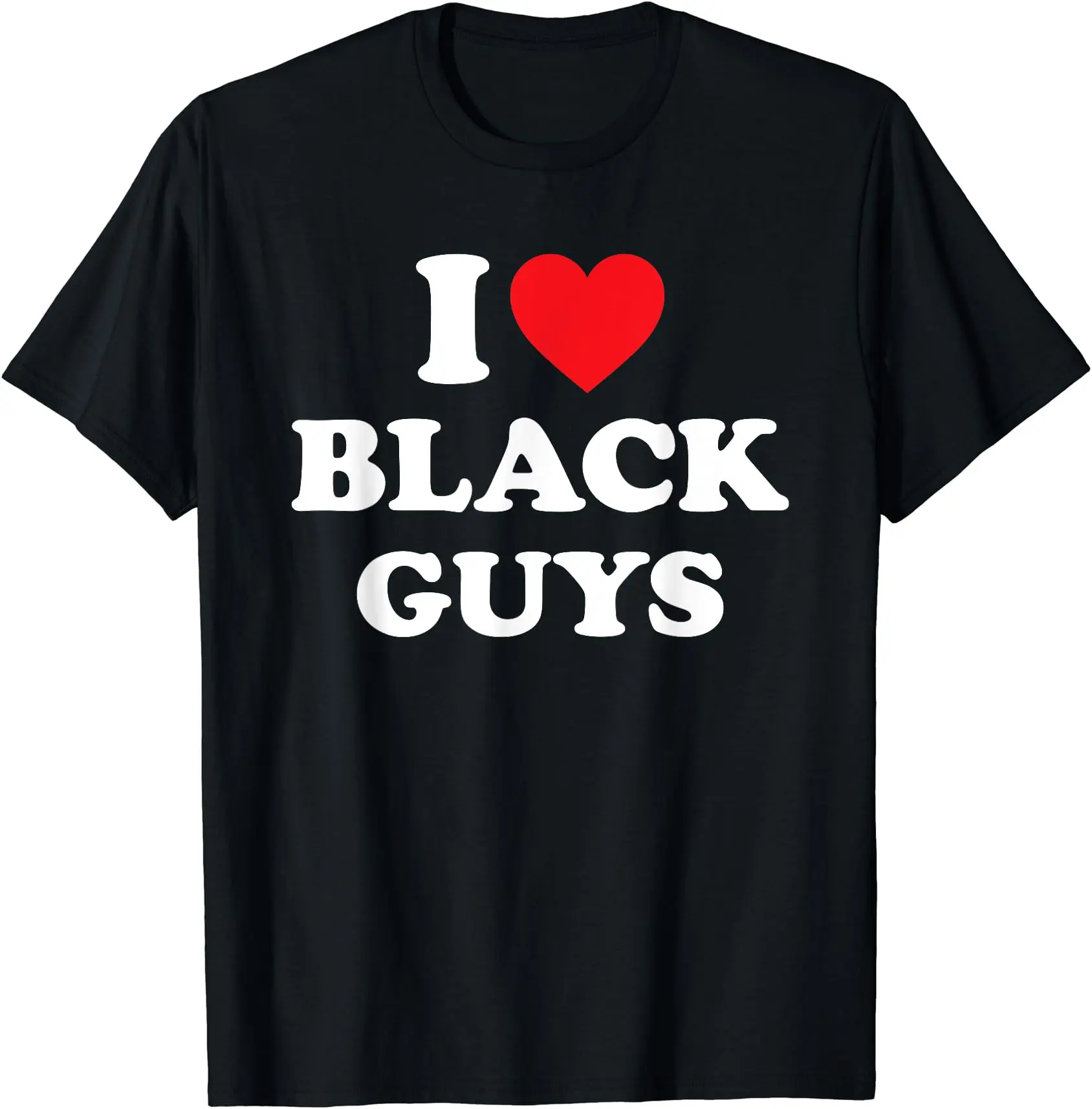 I Love Black Guys Shirt I Heart Black Guys T-Shirt, Unisex Cotton Tee Gifts Comfort Top