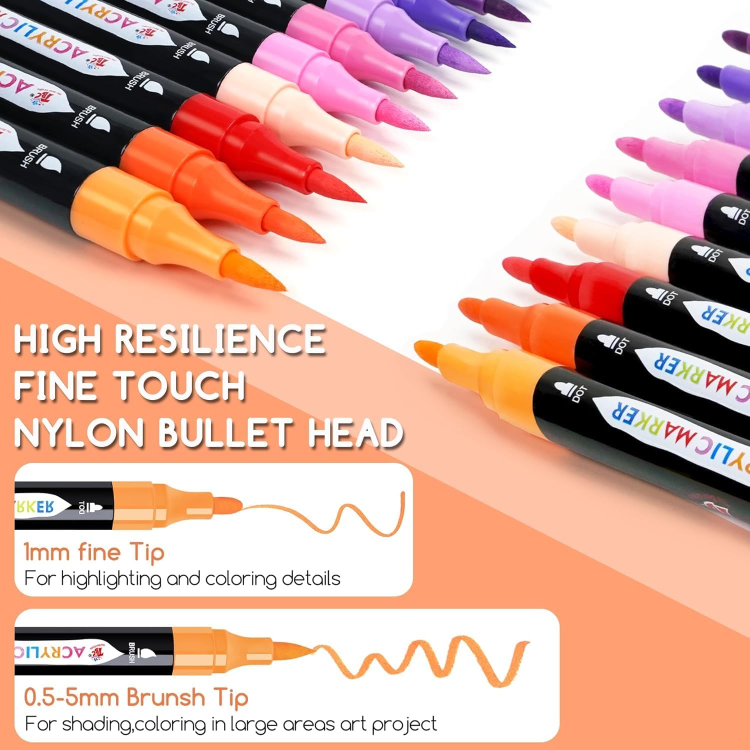 TBC The Best Crafts 72Colors Dual Tip Acrylic Paint Markers,Waterproof, Non-Toxic, odorless, Suitable for Paper, Pottery, Stones, Backpacks, Glass TBC The Best Crafts 72Colors Dual Tip Acrylic Paint Markers,Waterproof, Non-Toxic, odorless, Suitable for Paper, Pottery, Stones, Backpacks, Glass