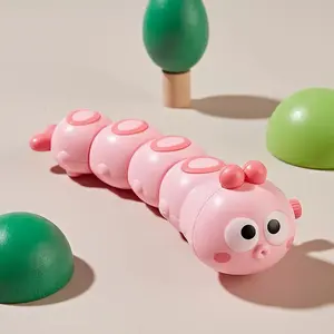 New Spring Toy Caterpillar Wind-Up Wobble, No Battery Needed, Wind-Driven Automatic Crawling Stress Relief Fidget Sensory Educational Small Toy, Sensory Stress Reliever