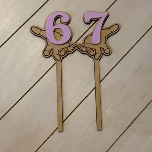 Six Seven Cake Topper Custom 6 7 Acrylic Cake Topper for Birthday Celebrations and Party Decorations