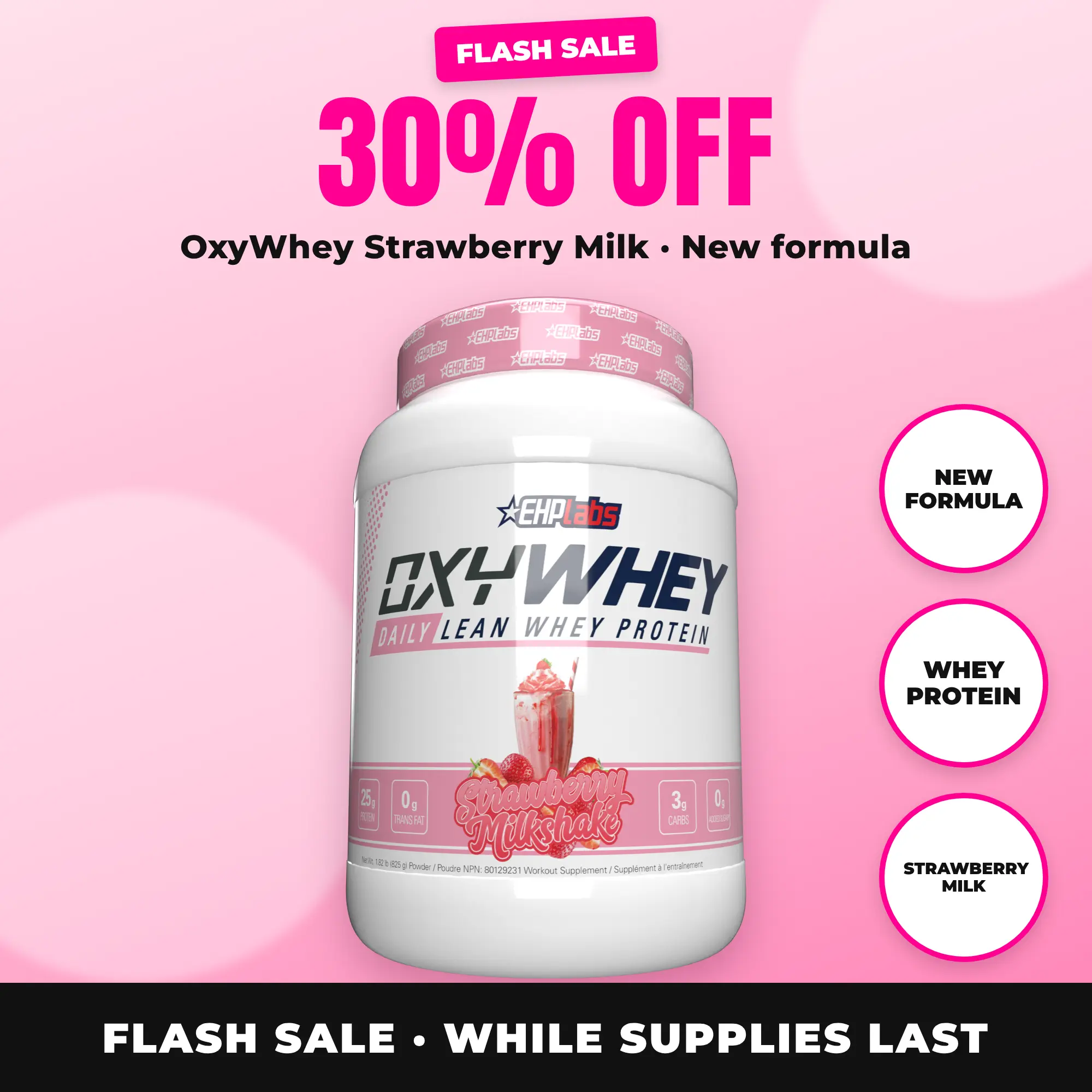 OxyWhey Lean Whey Protein Powder - Muscle Recovery & Lean Muscle Support - 25g Protein per Serve with Digestive Enzymes - Whey Isolate Blend - Post-Workout Shake, 25 Serves