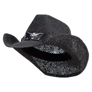 Big Size Bull Emblem Cowboy Hat