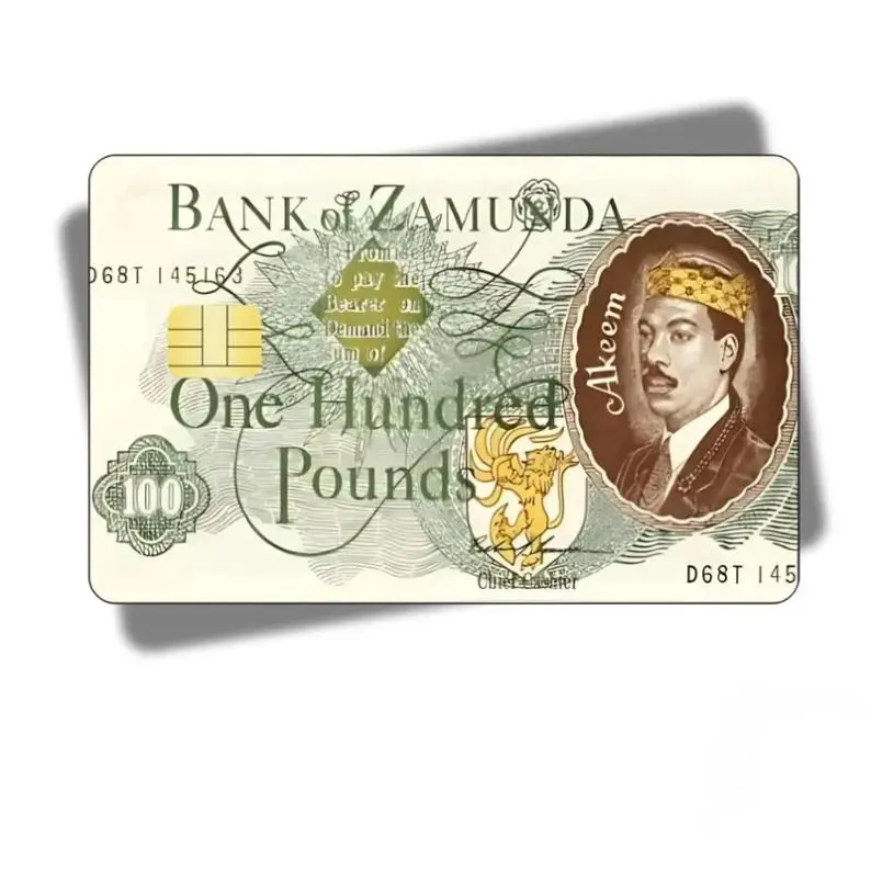 2 PACK Zamunda Banknote Credit Card Skin Sticker, Fictional Royal Money Debit Card Cover, Classic Comedy-Inspired Design